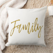 ファミリーフェイクタイポグラフィ金箔枕 クッション (ブランケット)