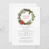 ファミリーフェスティバルクリスマスホリデー懇親会パーティー 招待状 (正面/裏面)