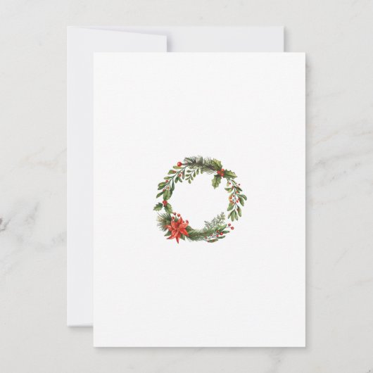 ファミリーフェスティバルクリスマスホリデー懇親会パーティー 招待状 (裏面)