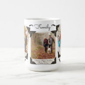 ファミリーフォトアルバムコラージュパーソナライズされた完全にかわいい コーヒーマグカップ (中央)