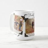 ファミリーフォトアルバムコラージュパーソナライズされた完全にかわいい コーヒーマグカップ (正面左)