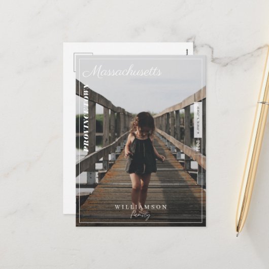 ファミリーフォトエディトモダンリアル旅行先 シーズンポストカード (正面/裏面インサイチュ)