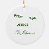 ファミリーフォトオペルジェムストーンクリスタルカスタム セラミックオーナメント (裏面)