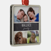 ファミリーフォトオーナメントコラージクリスマス メタルオーナメント (右)