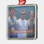 ファミリーフォトオーナメントスクエアメタルオーナメント メタルオーナメント (左)