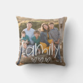 ファミリーフォトカジュアルタイプハート装飾用クッション クッション (正面)