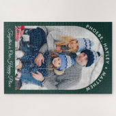 ファミリーフォトカスタムーモダン休日 ジグソーパズル (横)