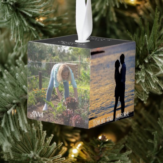 ファミリーフォトキューブ4フォトキューブオーナメント キューブオーナメント (ツリー)