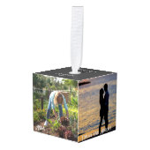 ファミリーフォトキューブ4フォトキューブオーナメント キューブオーナメント (正面アングル)