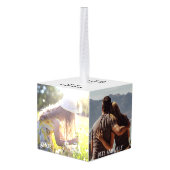 ファミリーフォトキューブ5写真 キューブオーナメント (裏面アングル)