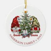 ファミリーフォトクリスマス格言スウィート格言 セラミックオーナメント (正面)
