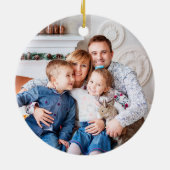 ファミリーフォトクリスマス格言スウィート格言 セラミックオーナメント (裏面)