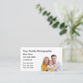 ファミリーフォトグラシンプルファーの名刺 名刺 (スタンド正面)