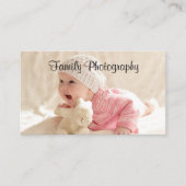 ファミリーフォトグラファーの両面名刺 名刺 (正面)