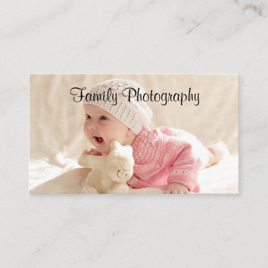 ファミリーフォトグラファーの両面名刺 名刺 (正面)