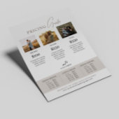 ファミリーフォトグラファー写真セッション価格表 チラシ