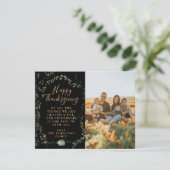 ファミリーフォトグリーンブラック感謝祭 シーズンカード (スタンド正面)