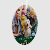 ファミリーフォトグリーン オーナメント (正面)