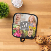 ファミリーフォトコラージオーブンミットとポットホルダー 鍋敷き (トップダウン)