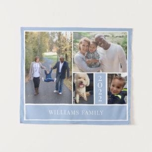 ファミリーフォトコラージタペストリー タペストリー