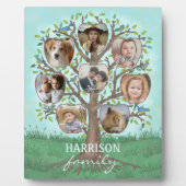 ファミリーフォトコラージツリー8写真+名前簡単 フォトプラーク (正面)