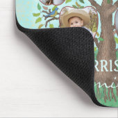 ファミリーフォトコラージツリー8写真+名前簡単 マウスパッド (コーナー)