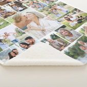 ファミリーフォトコラージホワイト31写真 シェルパブランケット (3/4)