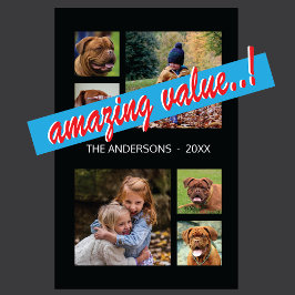 ファミリーフォトコラージュおもしろいファブモノグラム マグネット