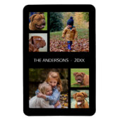 ファミリーフォトコラージュおもしろいファブモノグラム マグネット (縦)