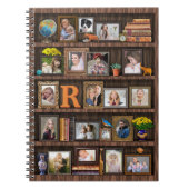 ファミリーフォトコラージュアンティーク本パーソナライズされた箱 ノートブック (正面)