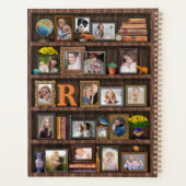 ファミリーフォトコラージュアンティーク本パーソナライズされた箱 プランナー手帳 (裏面)