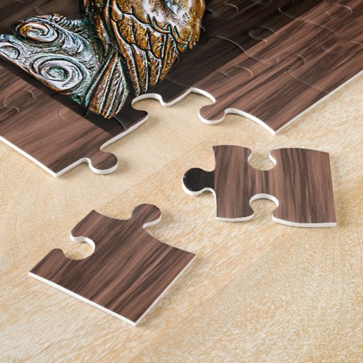 ファミリーフォトコラージュアンティーク本箱カスタム大 ジグソーパズル (側面)