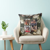 ファミリーフォトコラージュウエレガントィンターガーデンフローラ クッション (椅子)