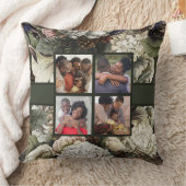 ファミリーフォトコラージュウエレガントィンターガーデンフローラ クッション (ブランケット)