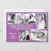 ファミリーフォトコラージュカスタムクリスマスホリデーカード シーズンカード (正面)