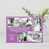 ファミリーフォトコラージュカスタムクリスマスホリデーカード シーズンカード (スタンド正面)