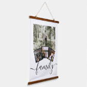 ファミリーフォトコラージュカスタムパーソナライズされた 吊り下げ型タペストリー (傾斜あり)