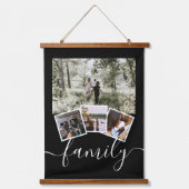 ファミリーフォトコラージュカスタムパーソナライズされた 吊り下げ型タペストリー (正面)