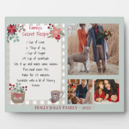 ファミリーフォトコラージュキープサケレシピホリデー フォトプラーク