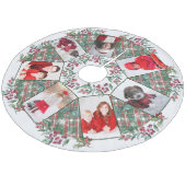 ファミリーフォトコラージュクリスマスリースホワイト フリース ツリースカート (アングル)