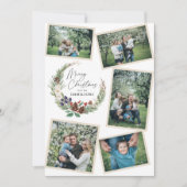 ファミリーフォトコラージュクリスマスリーフリース シーズンカード (正面)
