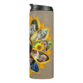 ファミリーフォトコラージュサンフラワーバーラップ13写真簡単 タンブラー (回転右)