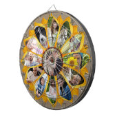 ファミリーフォトコラージュサンフラワーバーラップ13写真簡単 ダーツボード (正面右)