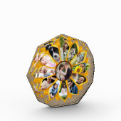 ファミリーフォトコラージュサンフラワーバーラップ13写真簡単 フォトブロック (左)