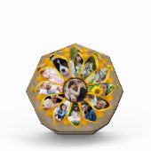 ファミリーフォトコラージュサンフラワーバーラップ13写真簡単 フォトブロック (正面)