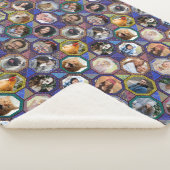 ファミリーフォトコラージュダークキルトルック28写真 シェルパブランケット (3/4)