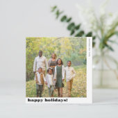 ファミリーフォトコラージュハッピーホリデー シーズンカード (スタンド正面)