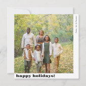 ファミリーフォトコラージュハッピーホリデー シーズンカード (正面)