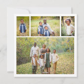 ファミリーフォトコラージュハッピーホリデー シーズンカード (裏面)