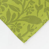 ファミリーフォトコラージュハートフローラグリーン25 Pic DIY フリースブランケット (角)